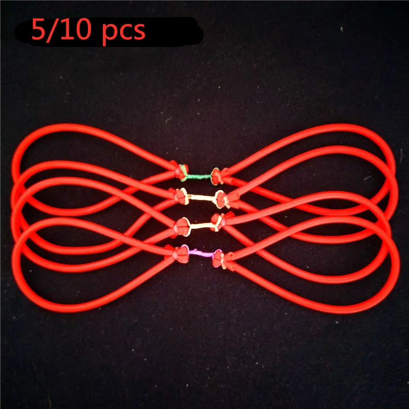 Fishing Rubber Band Shooting 5/10Pcs Set Capture Slingshot High Elastic Catching for Fishings Dart Outdoor Shooting