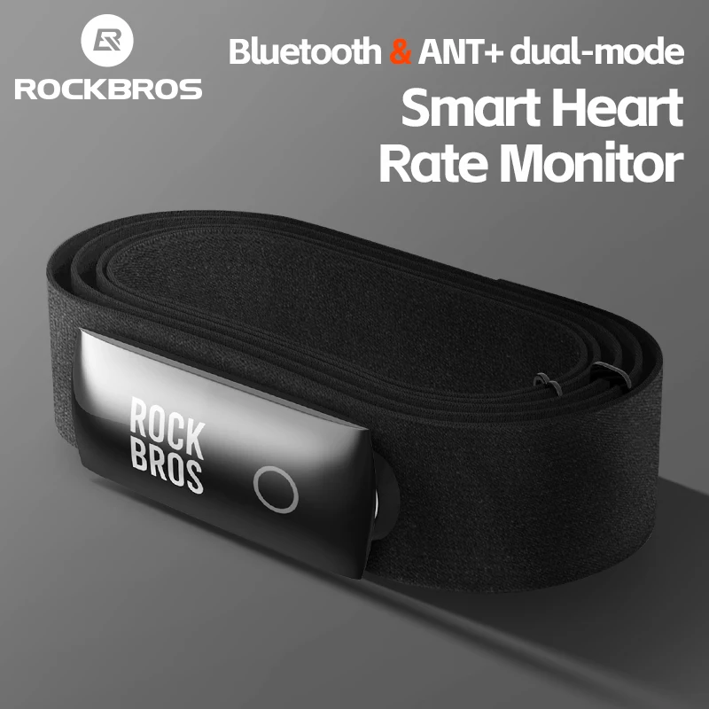 

Датчик сердечного ритма ROCKBROS H282, беспроводной Bluetooth и ANT + умный монитор сердечного ритма, цифровой дисплей, спортивный нагрудный ремень