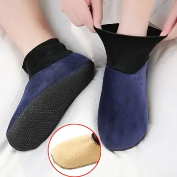 Calzini da pavimento addensati autunno inverno comodi calzini in morbido pile calzini termici caldi in pile corallo uomo ragazzo