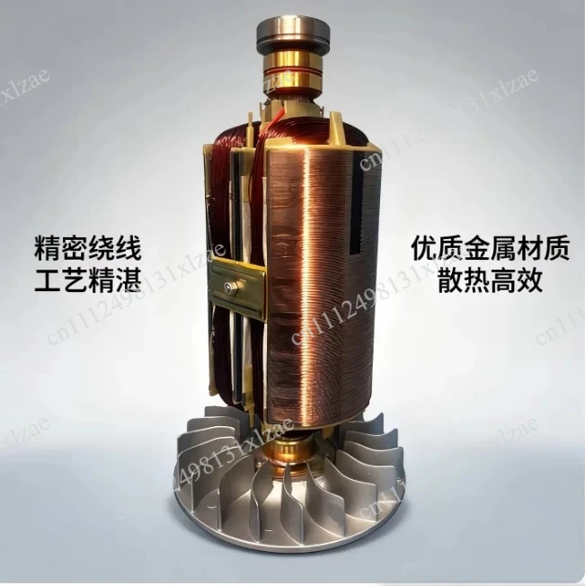 2-8KW Generator Rotor & Stator Set - Single/Three Phase Spindle Rotor with Full Copper Coil for Generator Parts