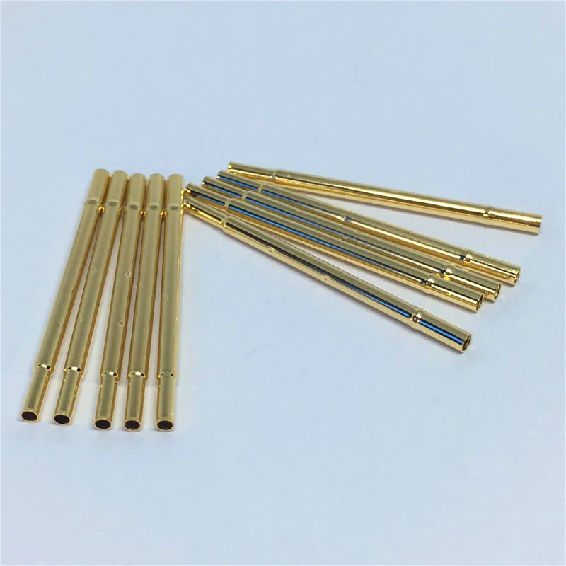 20/100PCS R100-3C Test Pin P100-B Buchse Messing Rohr Nadel Hülse Sitz Crimp Verbinden Sonde Hülse 29,3mm Außen Durchmesser 1,67mm