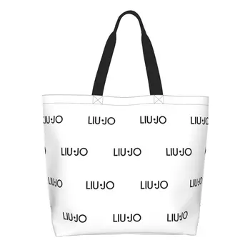 Liu Jos Logo Boodschappen Draagtas Dames Kawaii Canvas Schoudertas Shopper Handtassen met grote capaciteit