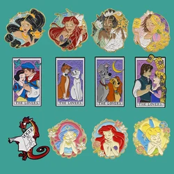 Classic Princess Cartoon Series Enamel Pins Brooches For Cute Clothing Backpack Lapel Badges Fashion Jewelry Accessories Gifts