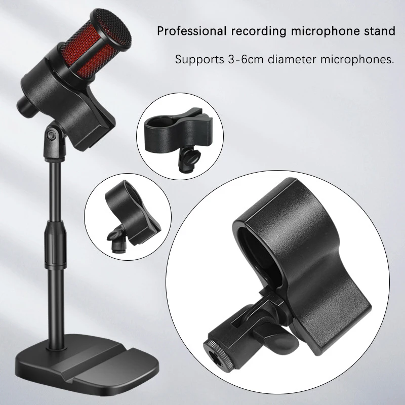Universal Große Mikrofon Haltegriff Clip Clamp Halter Mit 3/8 Adapter Für 3-6CM Mic Mikrofon Mic Clamp Ständer halter