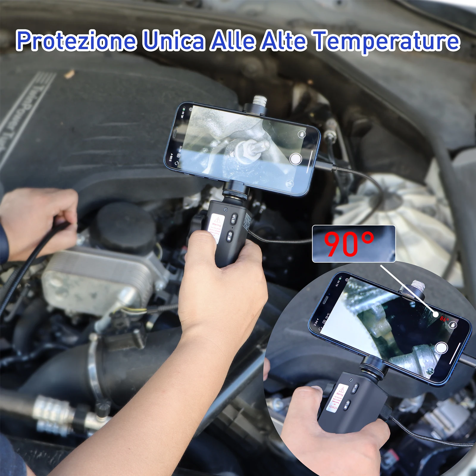 Hot Handheld inspection video borescope smartphone borescope automatically generate a test report  Automotive Diagnostic Tool