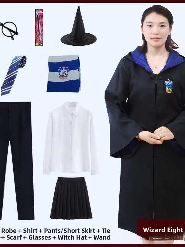   마법의 로브 의상 마법사 망토 어린이 성인용 할로윈 의류 폴리에스터 소재 봄 시즌 패션