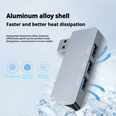 iSky 4 in 1 USB 허브 도킹 스테이션 5Gbps 고속 전송 4 USB3.0 허브 다기능 도킹 스테이션 노트북 PC 액세서리