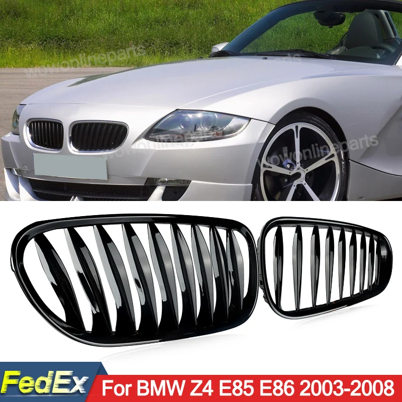 Replace For BMW Z4 E85 2003-2008 Front Bumper Kidney Grille Centre Racing Upper Hood Grille Mesh M Roadster E85 2006–2008