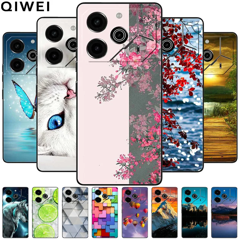 

Для Tecno Pova 6 Pro, мягкие силиконовые красивые чехлы для телефонов Tecno Pova 6 Neo, противоударные чехлы-бамперы Pova6 6Pro, чехлы из ТПУ