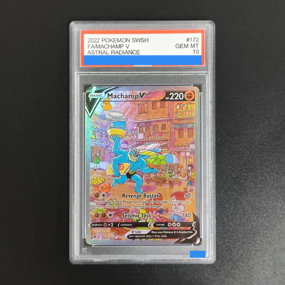 

Прокси-карта POKEMON SWORD & SHIELD ASTRAL RADIANCE # Коллекционная игровая карта 172 FA/MACHAMP V с аутентификацией и оценкой 10