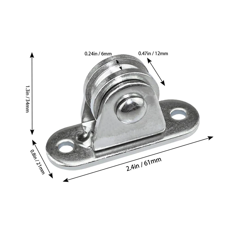 Gym Sliding Gate Stainless Steel Groove Pulley Wheels Blocks Rollers With Screws For Sliding Gates Store Lifts Dog Gates Inverte