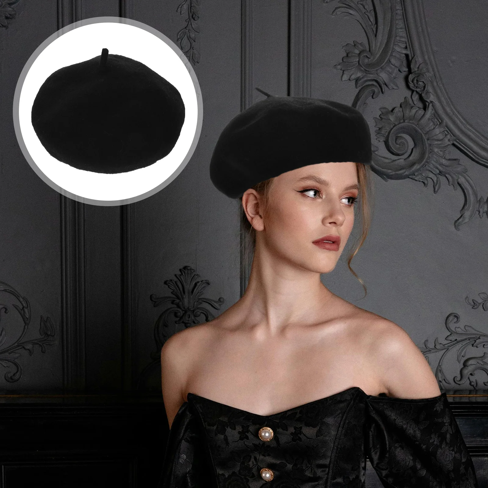 

Классический фетровый берет для женщин, теплый шерстяной берет для осени, стильный и простой берет для повседневной и праздничной носки