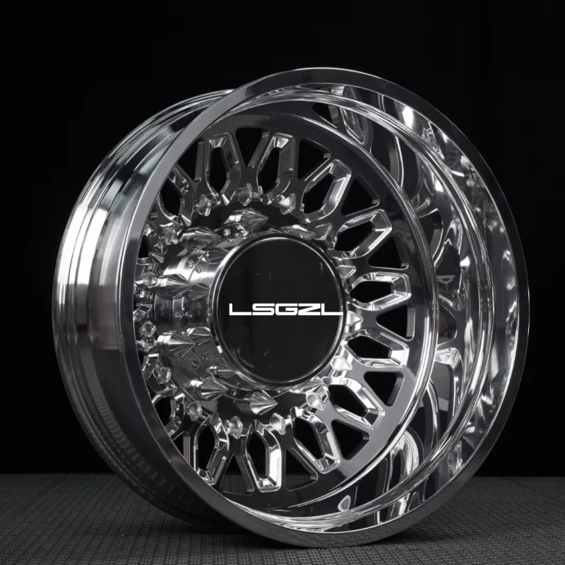 High-end customized deep concave forged alloy wheel hub, multi-inch single-piece sport rims, 5×3 PCD, gold polished finish