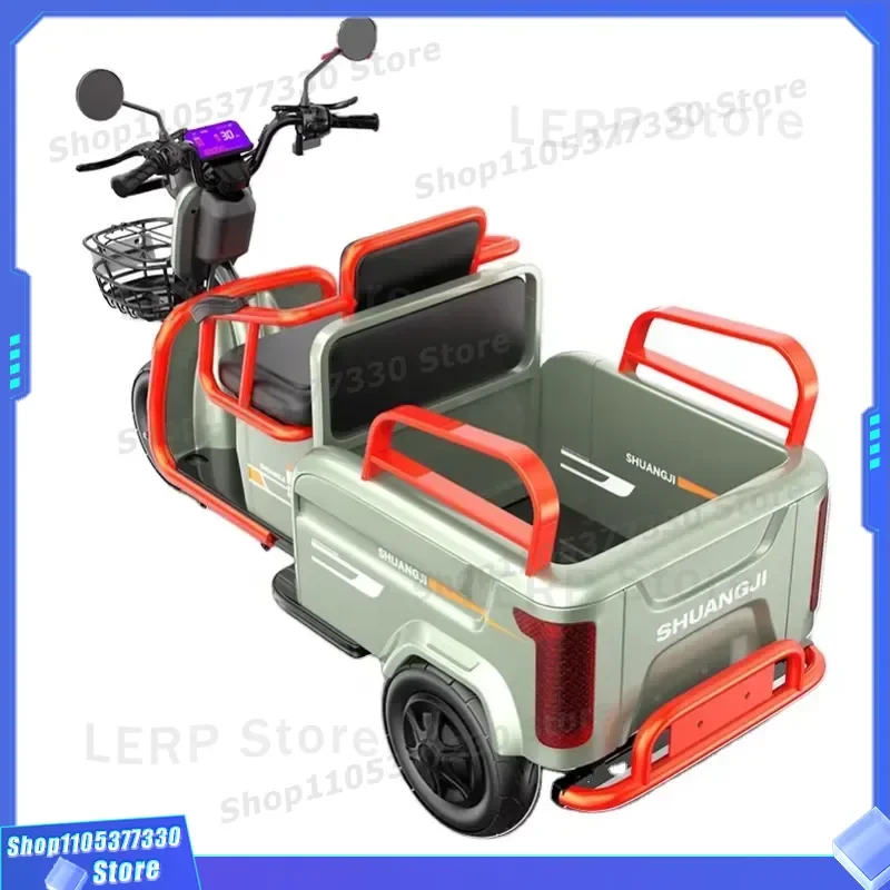 New Electric Passenger Tricycle Adult Three Wheeled Motorcycle Fashion Leisure Cargo Trike For Farm Use Heavy Duty Transport
