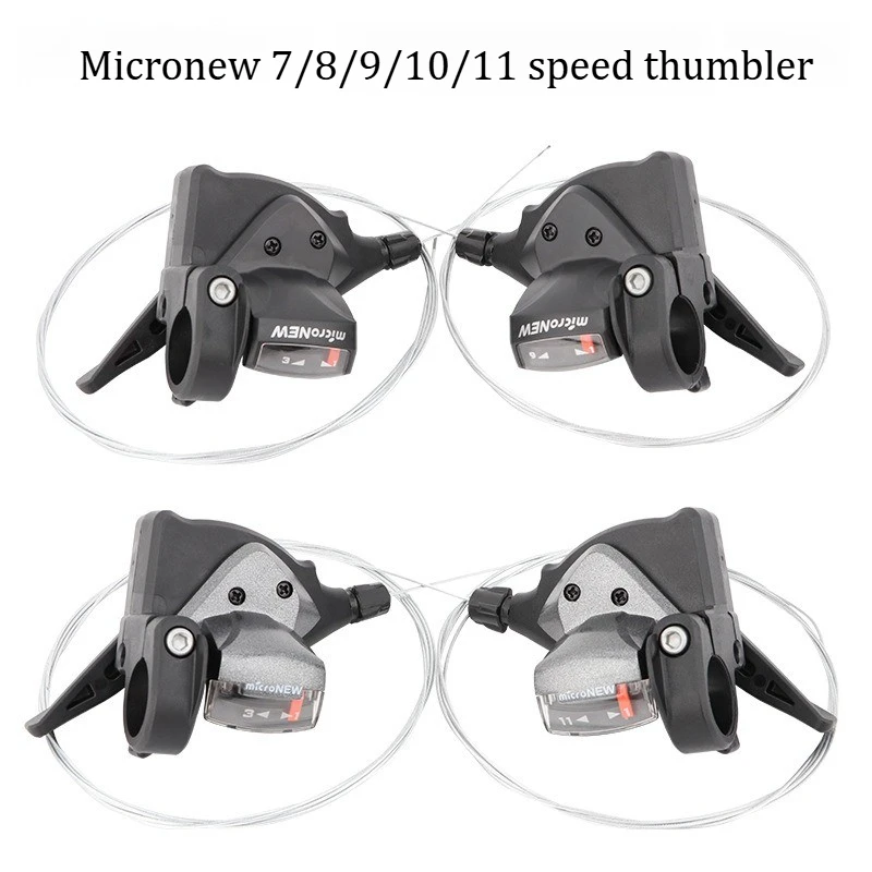 microNEW MTB Bicycle Derailleur 7 8 9 10 11 Speed bicycle finger gear shifter 3x7 3x8 3x9 3x10 Mountian bike gear lever Split