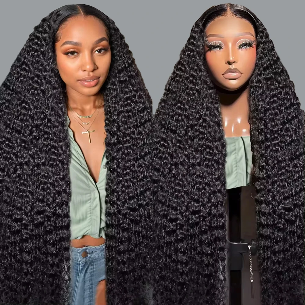 

Deep Wave 13x6 Lace Frontal Human Hair Wigs 30 38 Inches Transparent Brazilian Remy Curly Lace Frontal Wig For Women On Sale