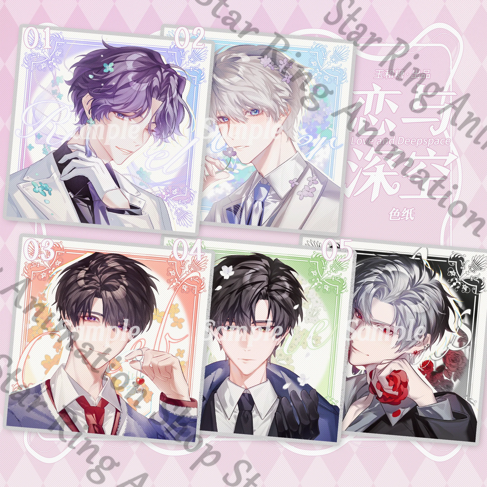 

Love and Deepspace Sylus Zayne Caleb Rafayel Xavier Anime Badge Emblem Tinplate Paper Card Colored Cospaly Cartoon Gift