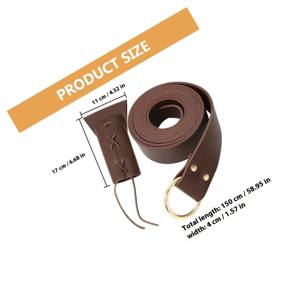 1 conjunto de cinto de espada e combinação de sapo, fivela de metal forte, design para cosplay, equipamento de montagem medieval