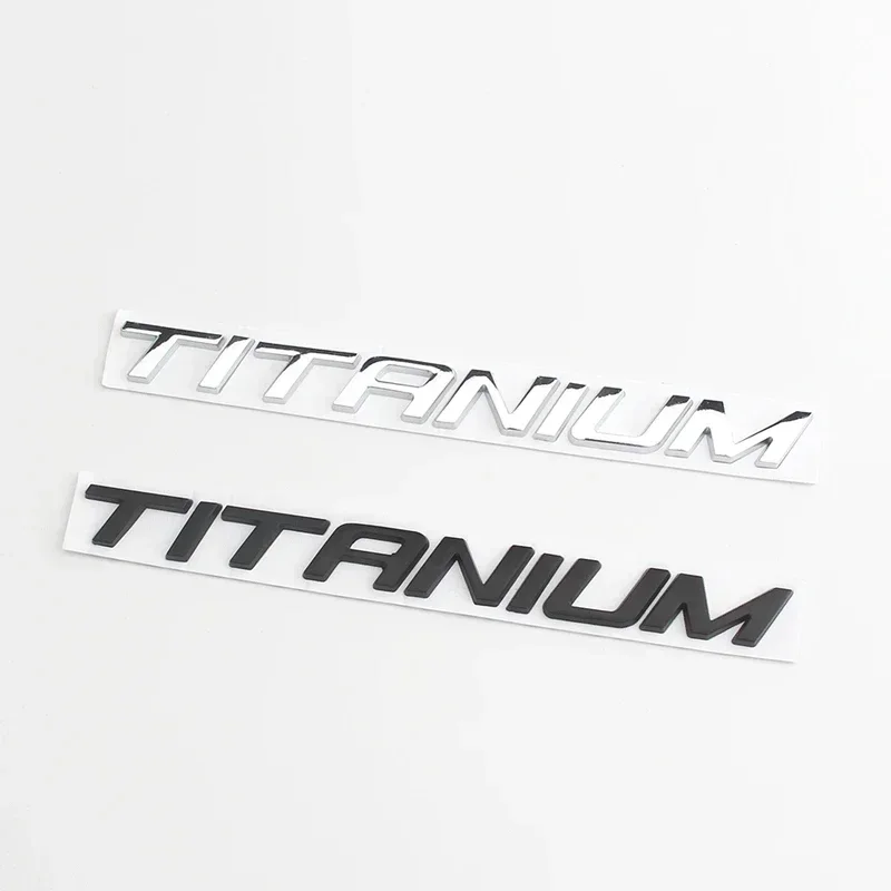Car Sticker 3D Metal TITANIUM LOGO REAR BOOT FENDER BADGE EMBLEM For Ecosport Fiesta Focus Mondeo Edge Escape Kuga Galaxy 2014+