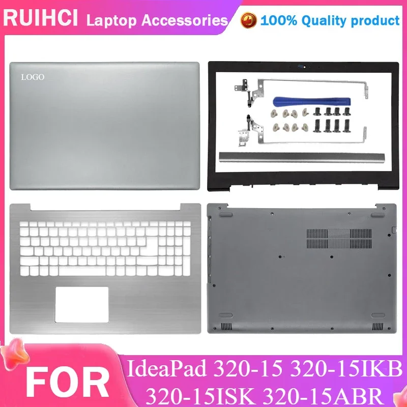 

NEW For Lenovo IdeaPad 320-15 320-15IKB 320-15ISK 320-15ABR Laptop LCD Back Cover/Front Bezel/Hinges/Palmrest/Bottom Case Silver