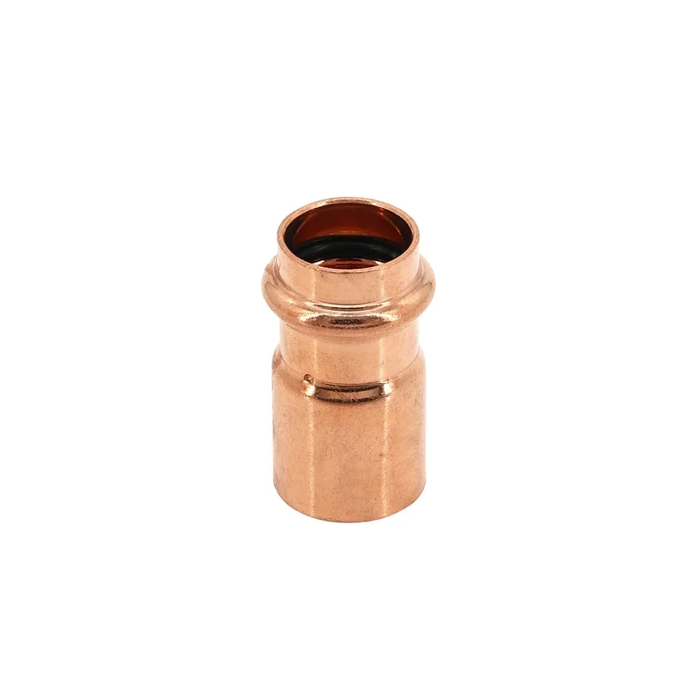 Purple Copper Double Clamp V-type Socket Reducer Direct Pure Copper V-type Large and Small Head Water Pipe Joint Fittings