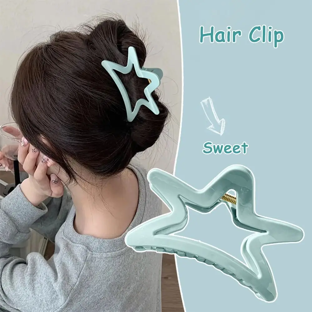 

Модная заколка для волос с пятиконечной звездой и бантом, акриловая желеобразная заколка в виде акулы, заколка для волос для женщин, аксессуары для волос