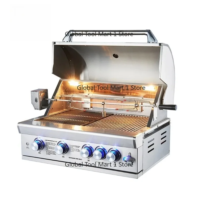 

Delu-xe Built-in Stainless Steel G-as Grill Tabletop Customizer Outdoor Kitchen Commercial and Home Grill Grill