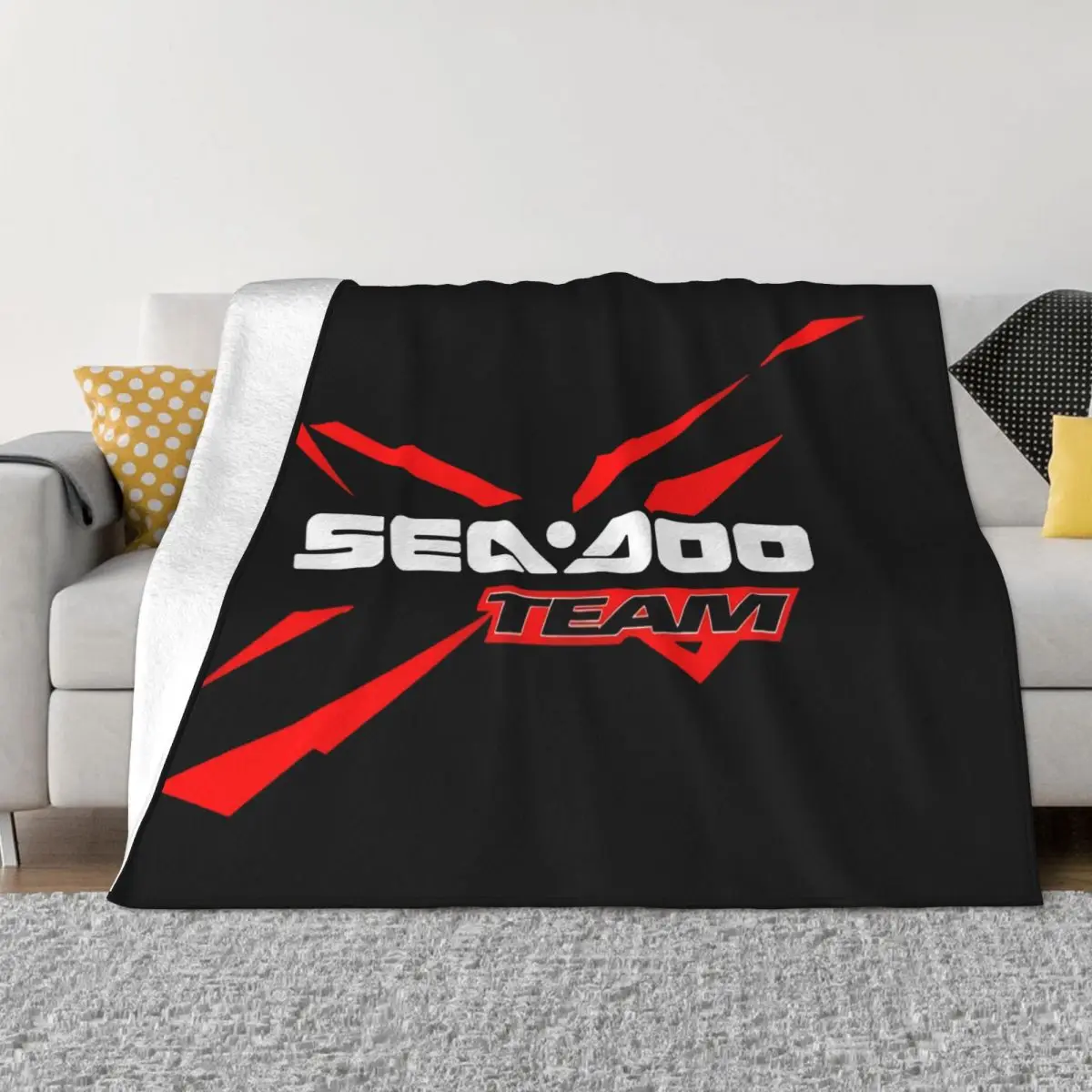 Sea Doo Team Rxt Brt Logo Marine Racing Performance Streetwear Size S3Xl Throw Blanket