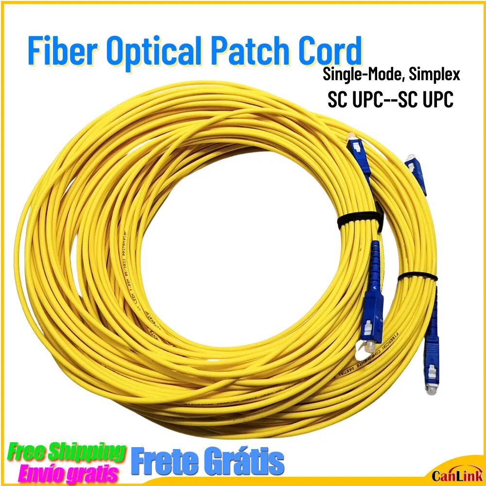 

SC UPC 5/10/20/30m Optical Patch Cable Single mode Simplex 2.0/3.0mm SM Bend Insensitive Fiber Optic Patch Cord Jumper