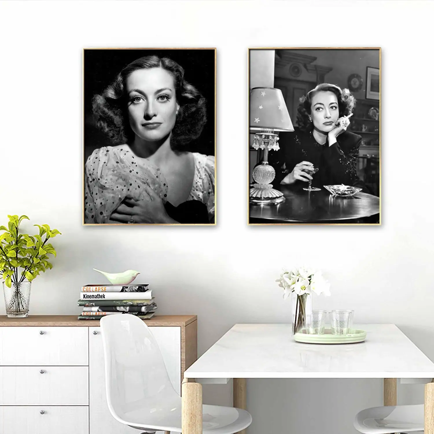 جوان كروفورد 5D الماس الفن اللوحة أبيض وأسود الفيلم المشارك DIY جولة الماس التطريز الحديثة ديكور المنزل مروحة جمع