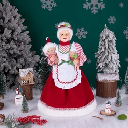 Santa Claus Decoration Christmas Tree Ornaments Santa Claus Doll Grandpa and Grandma New Year Home Decoration Happy NewYear