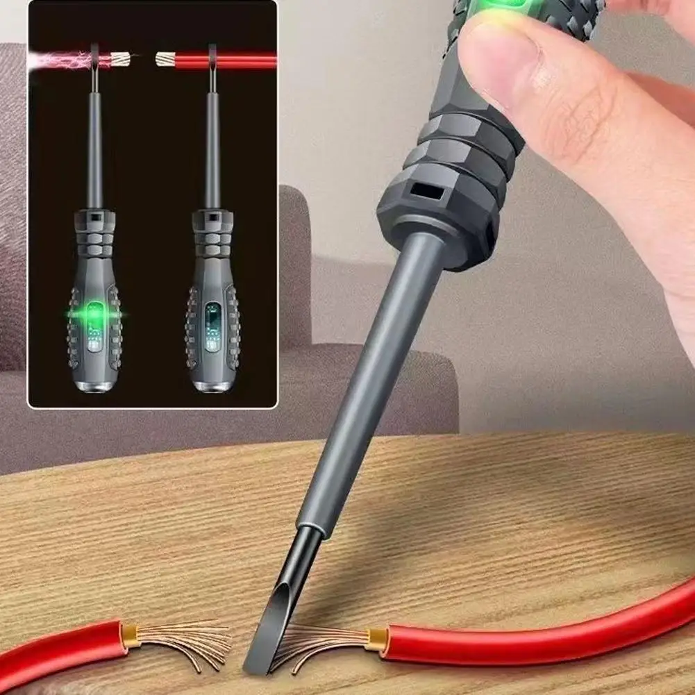 Electrical Tester Screwdriver Smart Voltage Detector Pen Live Neutral Wire On Off Continuity Test Household Indicator