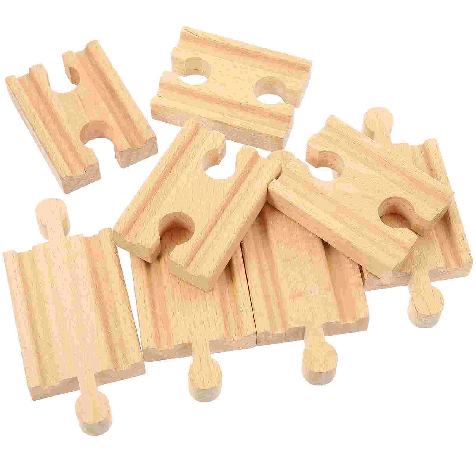 8 Pcs Train Track Accessories Toy Wooden for Trains 3 Year Old Tracks Replacement Parts Playthings Kids