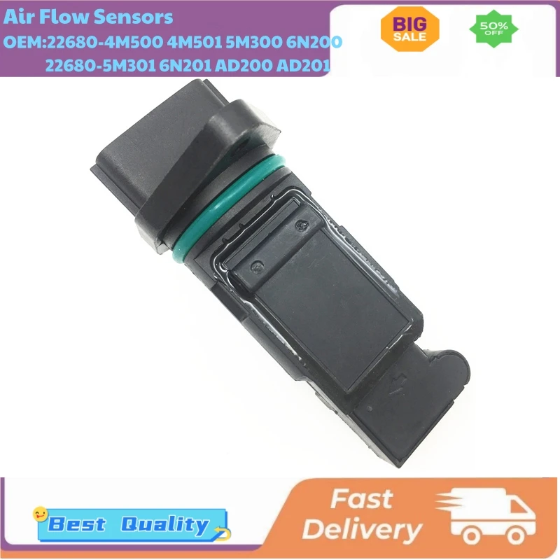 Universal Air Flow Sensors 22680-4M500 4M501 5M300 5M301 6N200 6N201 AD200 AD201 for Nissan Maxima Patrol Almera X-trail