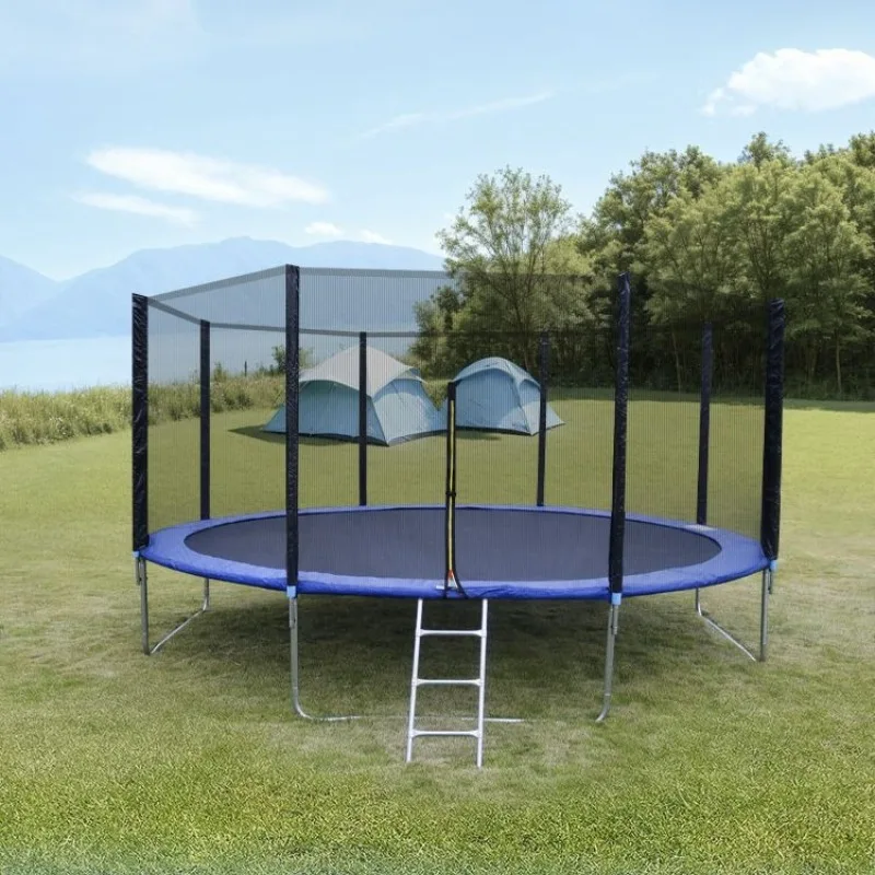 

16-foot Extra-large Outdoor Fitness Trampoline, Safe and Durable with High Weight Capacity, Perfect for Home and Outdoor Jumping