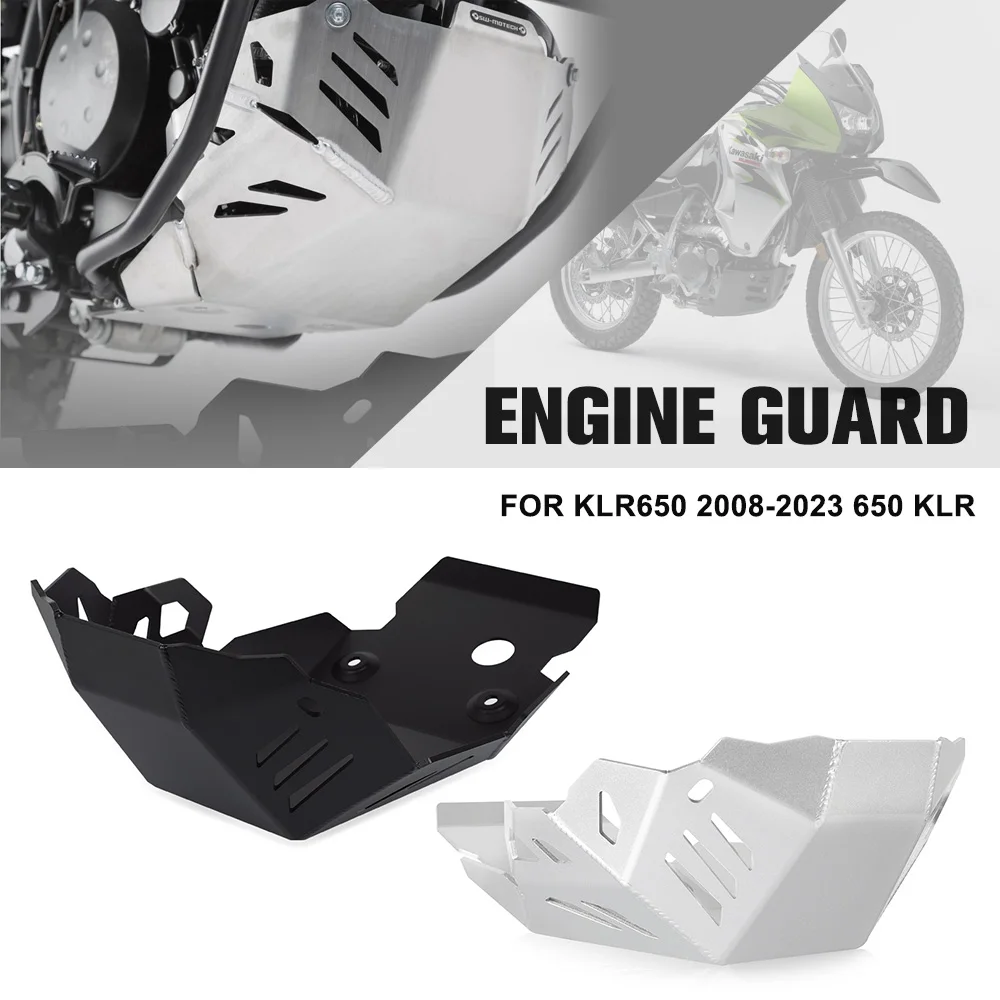 

For Kawasaki KLR650 2008-2021 2022 2023 650 KLR Motorcycle Lower Engine Guard Bash Bottom Skid Plate Belly Pan Cover Protector