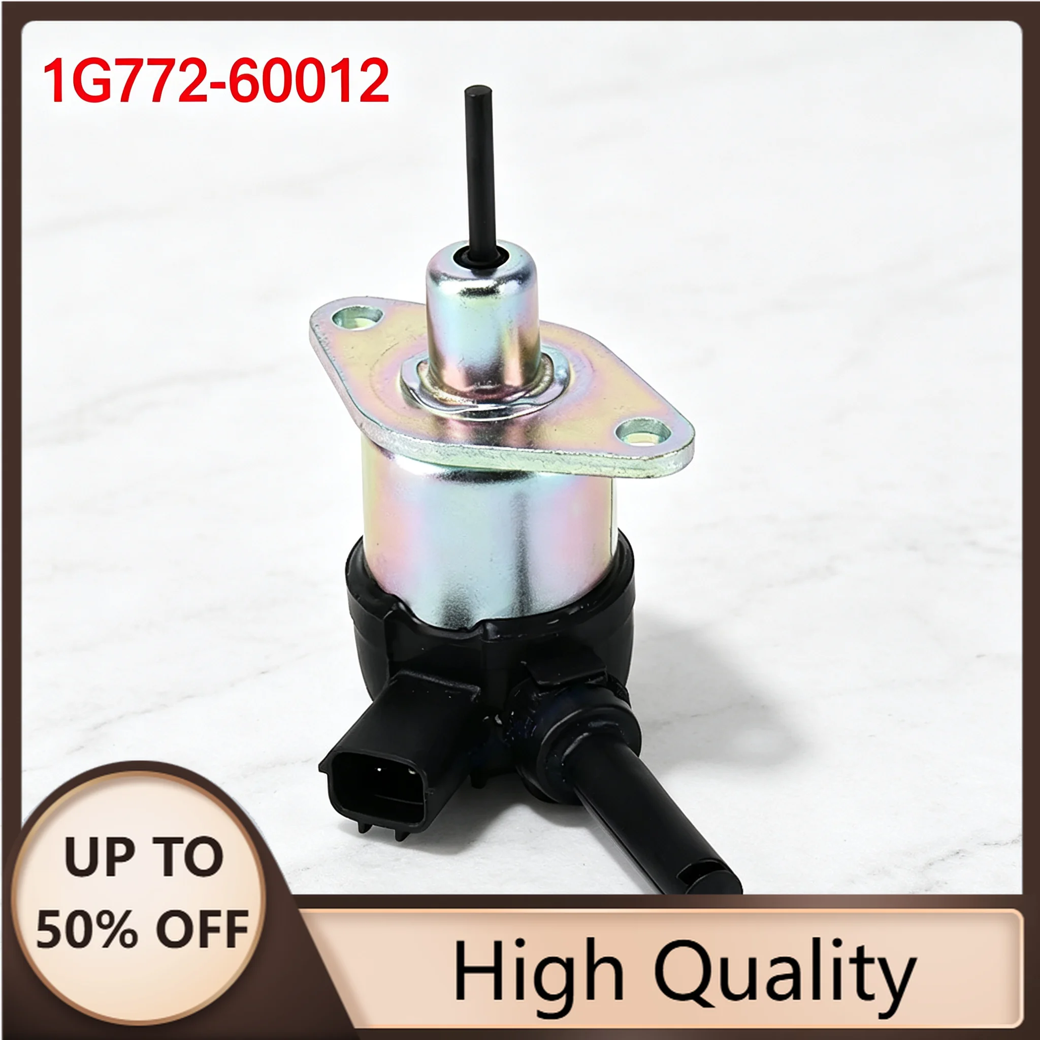 12V Fuel Shut Off Stop Solenoid Valve 1G772-60012 1G772-60014 for Engine V3300 V3600 V3307 Tractor KX0574 M6040F