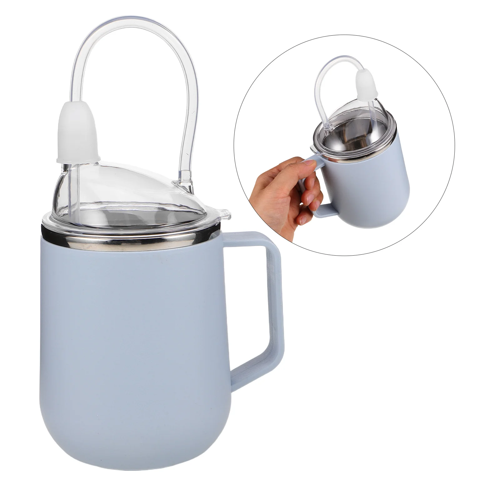 

Nursing Sip Cup Elderly Spill Proof Cups Drinking with Straw Adult Non Sippy for Aldult