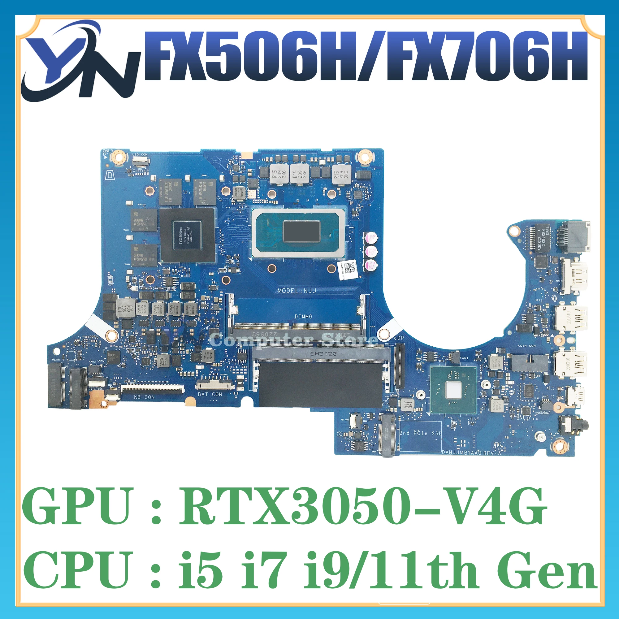 Placa base FX506HE FX506HCB FX506HC FX506H TUF506H TUF706H FX706HE FX706HC FX706HCB FX706H placa base para ordenador portátil I5 I7 I9