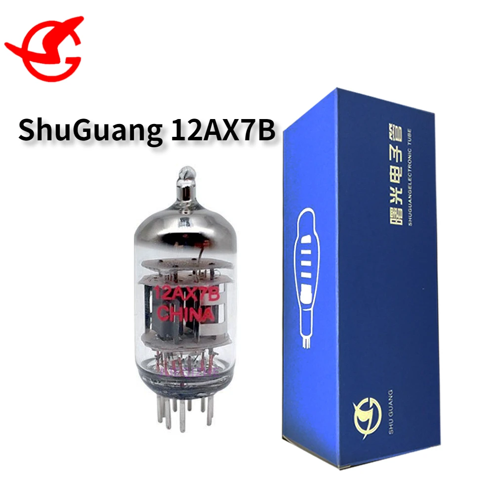 ShuGuang-tubo de vacío 12AX7B, reemplaza a 12AX7 ECC83, amplificador de tubo electrónico, amplificador de Audio HIFI, precisión genuina, Quad combinado