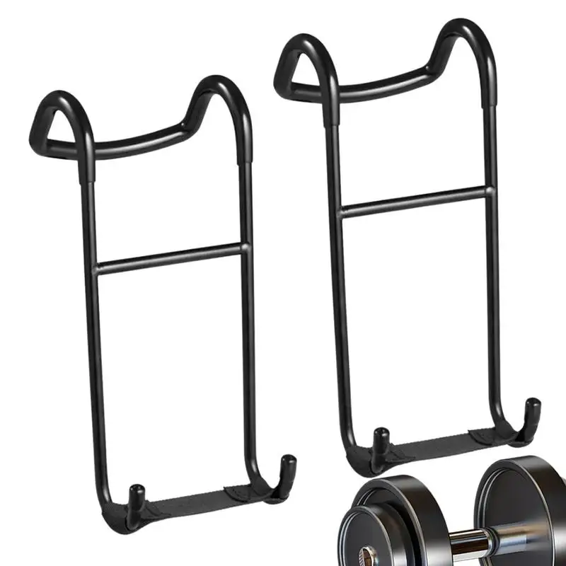 1 pair Dumbbell Spotter Hooks Dumbbells Rack Attachments 225lbs Capacity Dumbbell Spotter Hanger Barbell Attachment For Shoulder