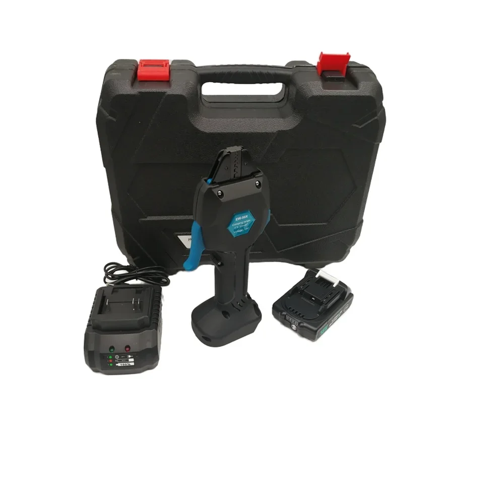 เครื่องมือจีบสายไฟฟ้าระบบพลังงานลมและแสงอาทิตย์ EW-50X แบบใช้แบตเตอรี่ ระบบไฮดรอลิก ทำงานด้วยมือ