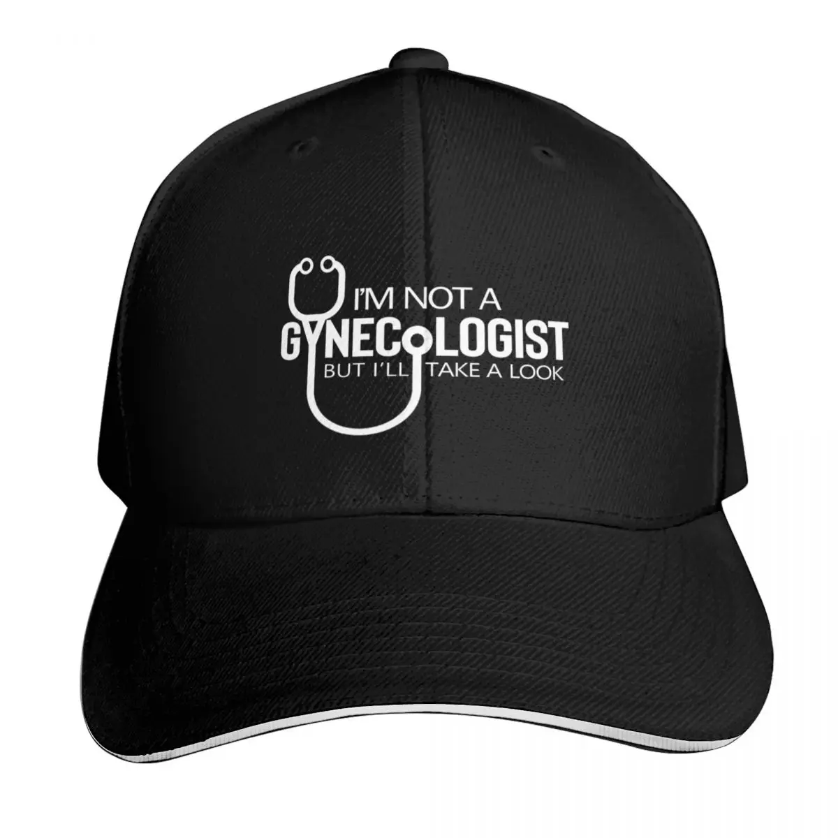 I'm Not A Gynecologist But I'llTake A Look Baseball Cap Vintage Retro Embroidered Lightweight Packable Gift for Him Her