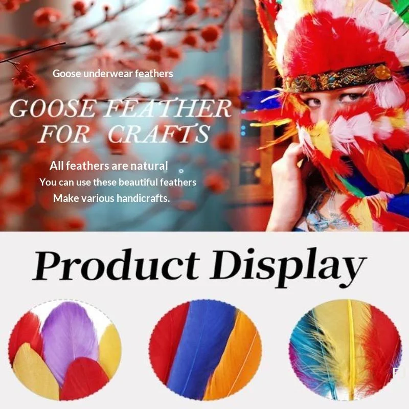 [YU]50Pcs Natural Goose Feather Plumes Plumas 15-20cm Swan White Pink Feathers for Dream Catchers Craft DIY Party Jewelry Decor