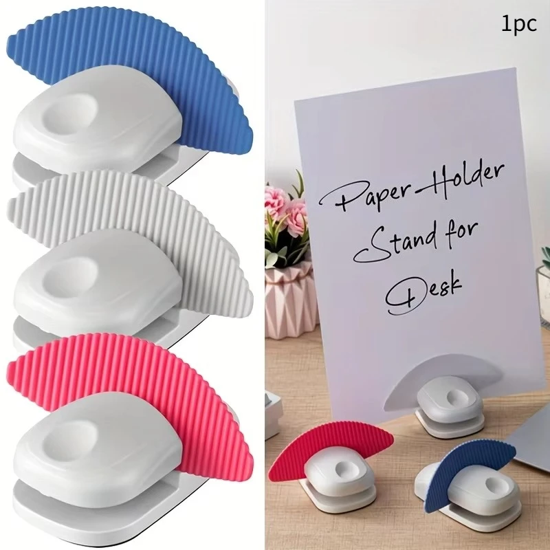 1pc Portable Document Holder - A4 Paper Holder for Office, Typing, Reading - Plastic Desk Organizer