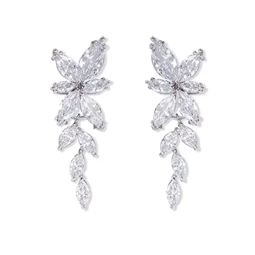 Delicate Lace Leaf Wheat Ball Silver Irregular Shape No Ear Piercing Ear Stud Ear Clip Jewelry Gift For Women