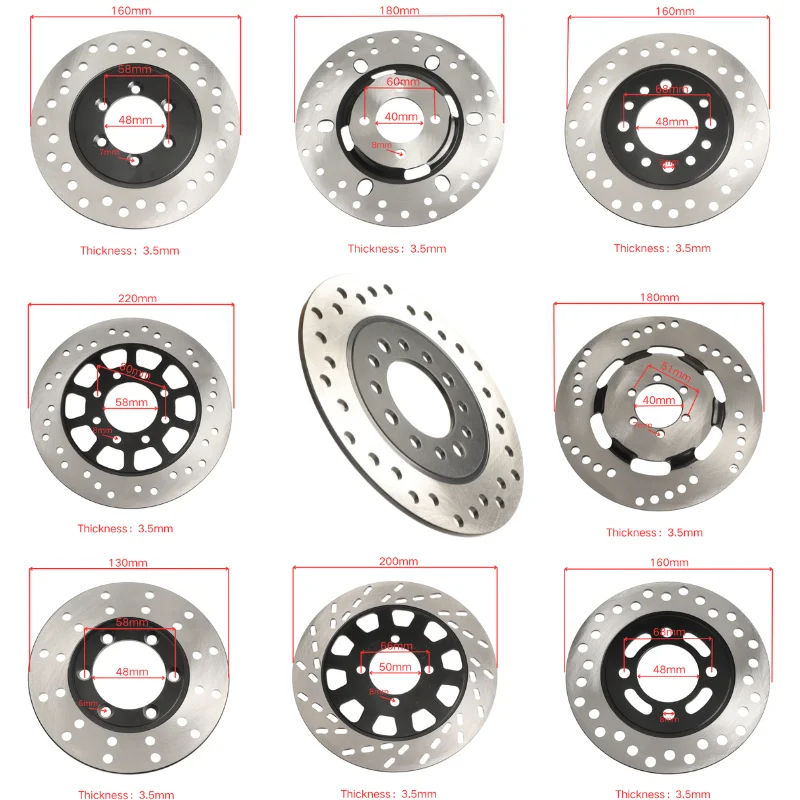 AliExpress NONE 130/160/180/200/220mm Universal Front Rear Brake Disc for 50/90/110/125/150/200/250cc ATV Quad Go Kart Buggy UTV Trike Dirt Bike