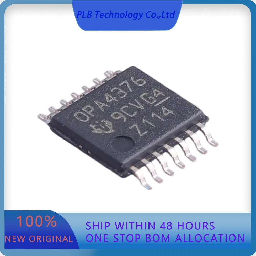 5PCS/LOT OPA4376AIPWR OPA4376  5uV 0.2pA 2V/us 5.5MHz 4 Output TSSOP-14 Precision Op Amps Original Stock
