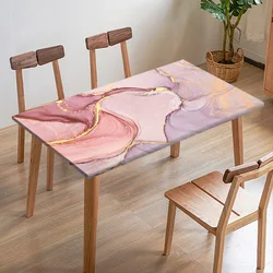 Abstract Gold-plated Rectangle Tablecloth Restaurant Dining Table Edge Digital Printed Fabric Table Cover