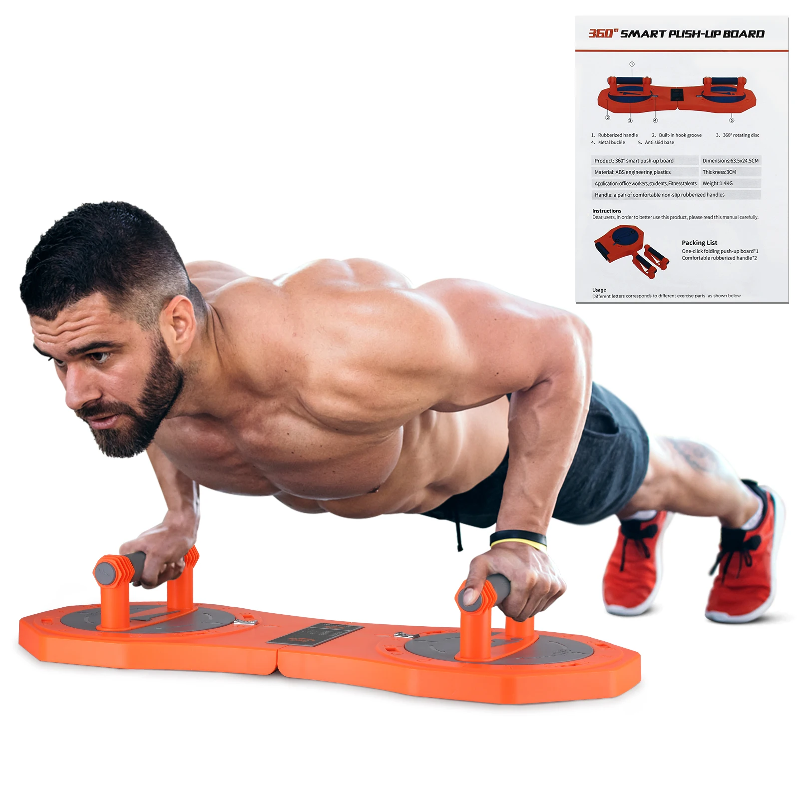 

New Multifunctional Foldable Push-up Board Home Pectoral Muscles Abdominal Muscle Exercise Portable Collapsible